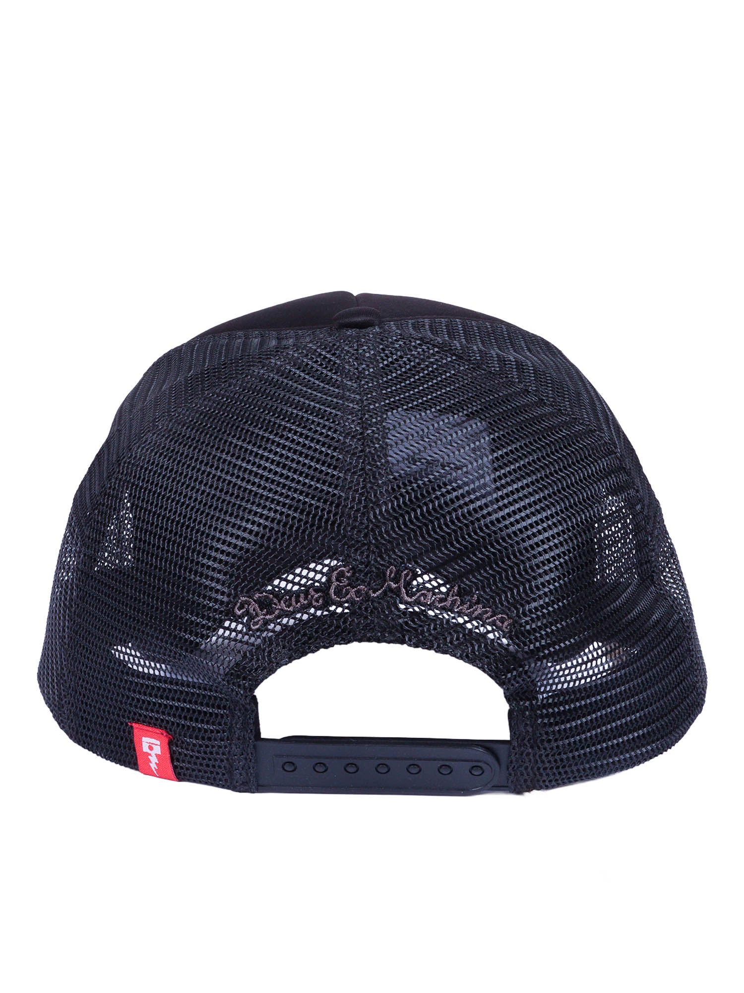 Harajuku Address Trucker Black Polyester Lining Cotton Hat