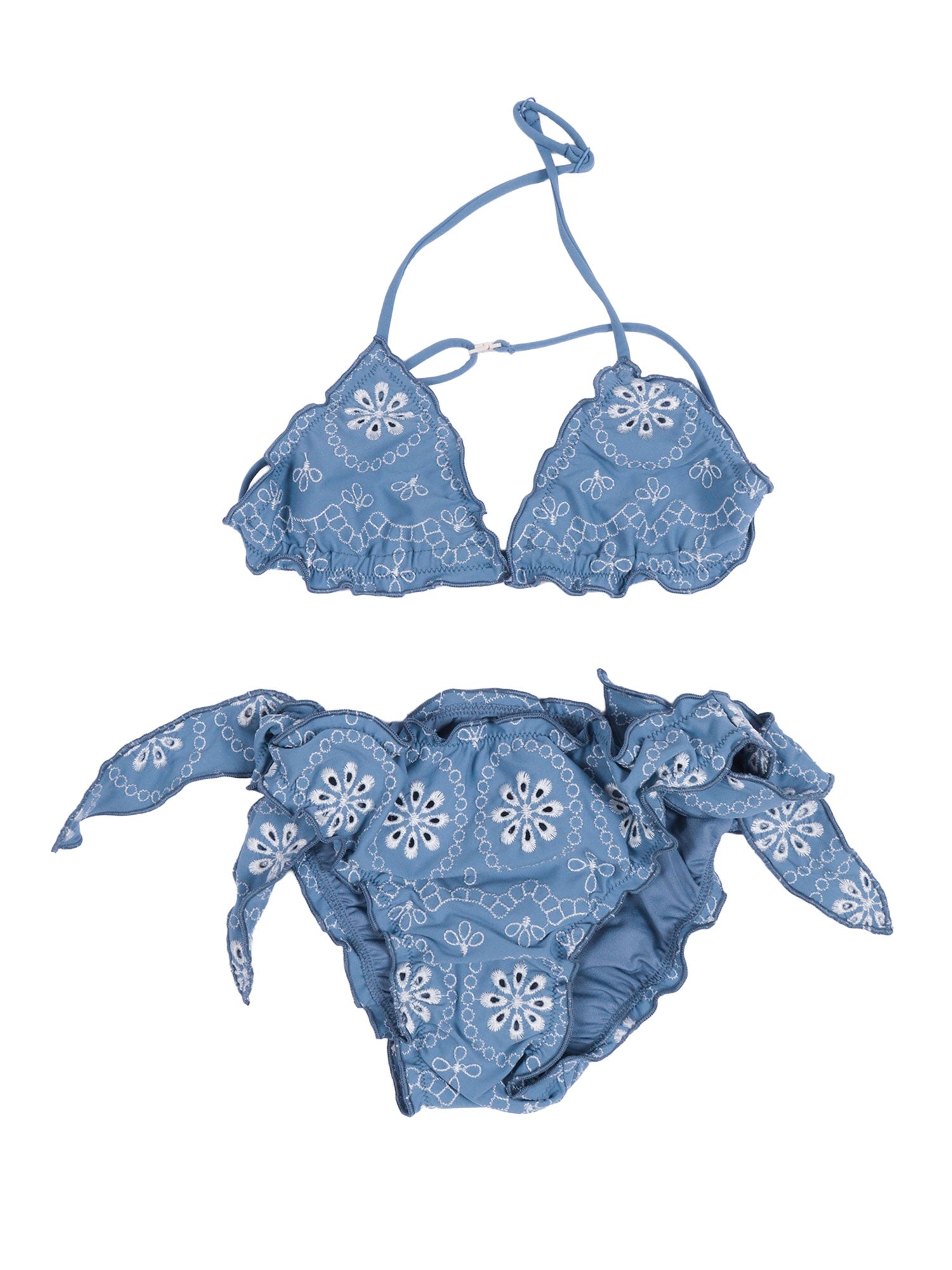 Cris-Sangallo 3610 Emb Light Blue Polyamide Elastane Bikini