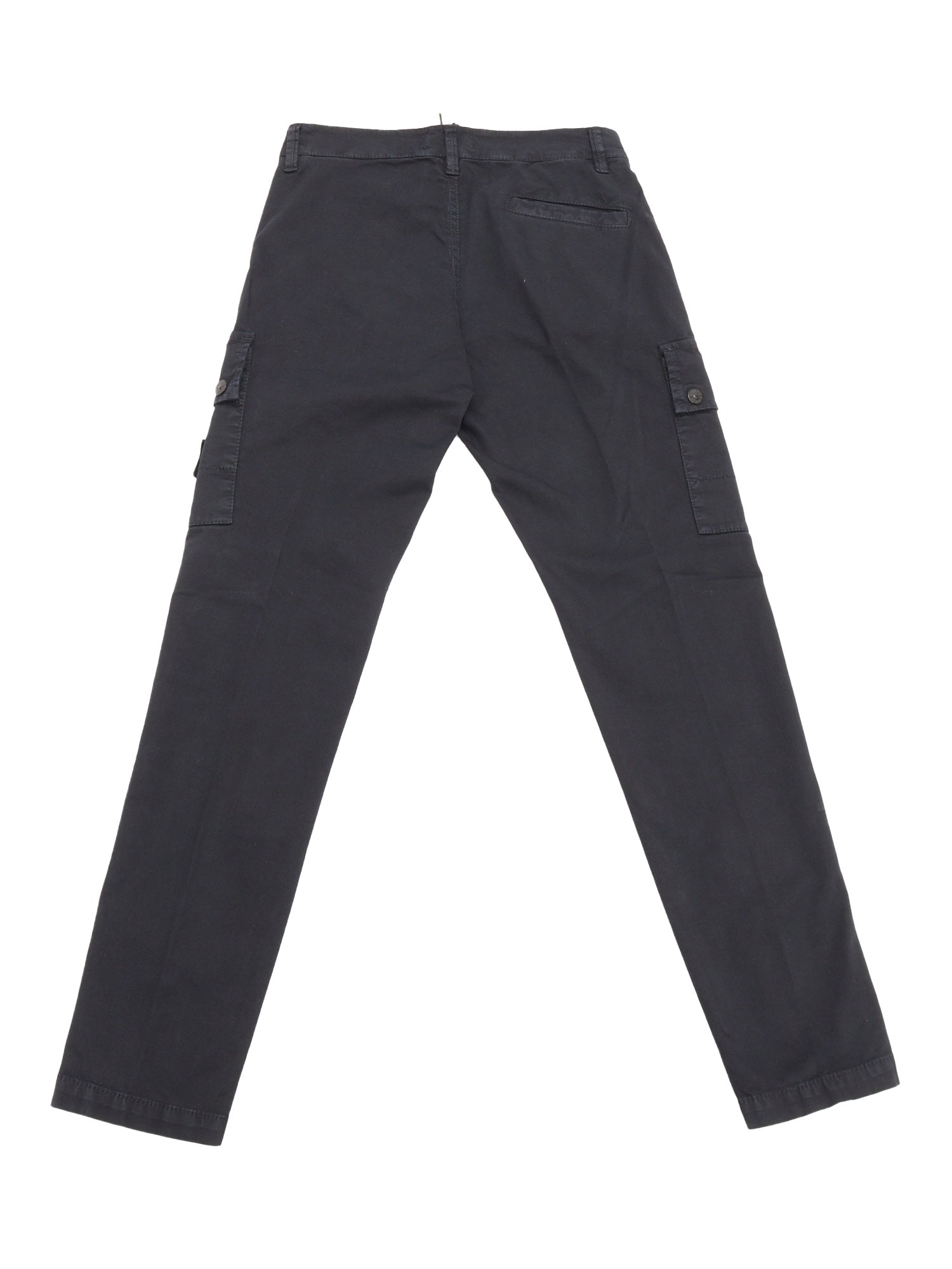 REGULAR TAPERED TROUSERS Blue Cotton Elastane Pant