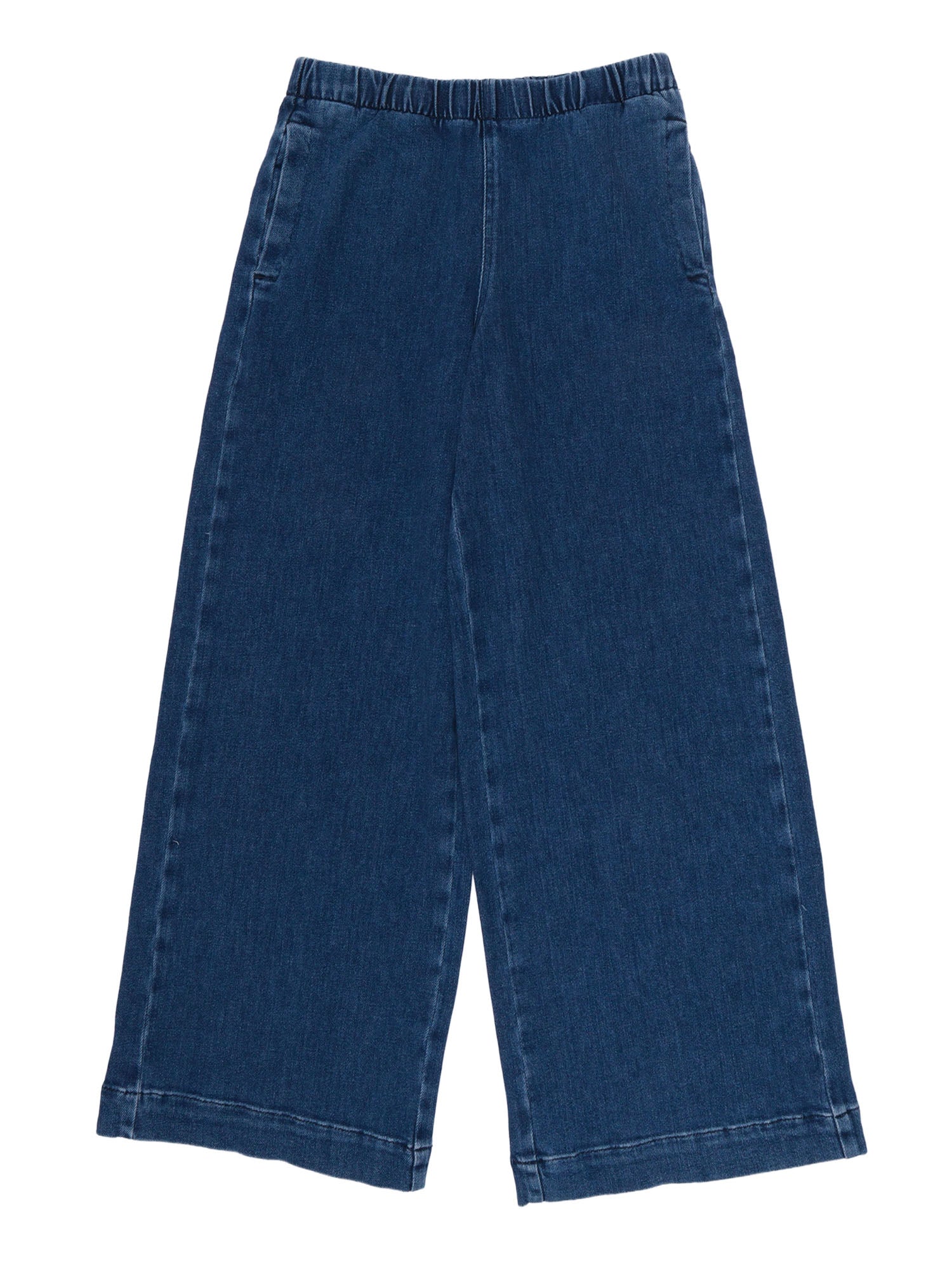5 Pockets Blue Cotton Lyocell Elastane Jean