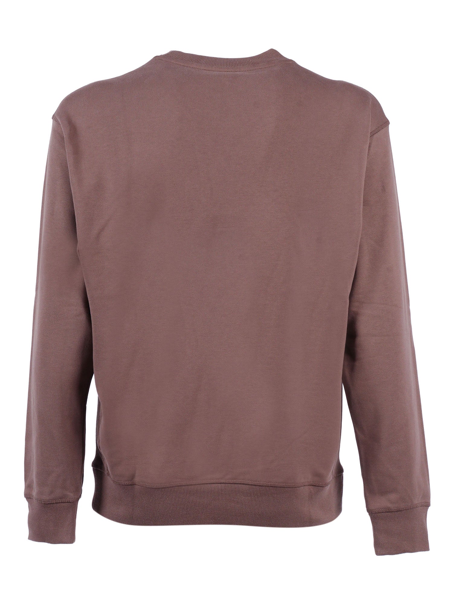 Athletics Premium Logo Crew - Cortado Brown Cotton Crewneck