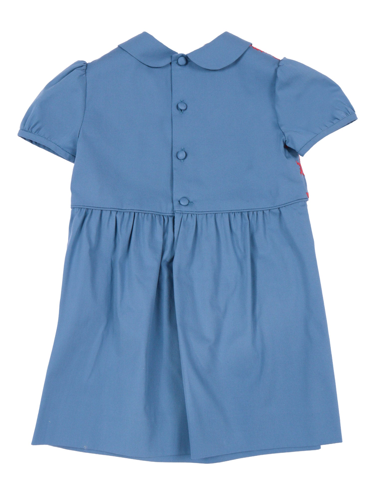 S-S DRESS STRETCH COTTON POPEL Blue Elastane