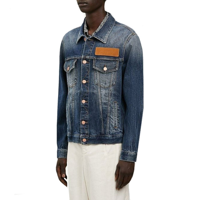 Denim Jacket Blue Cotton Elastane