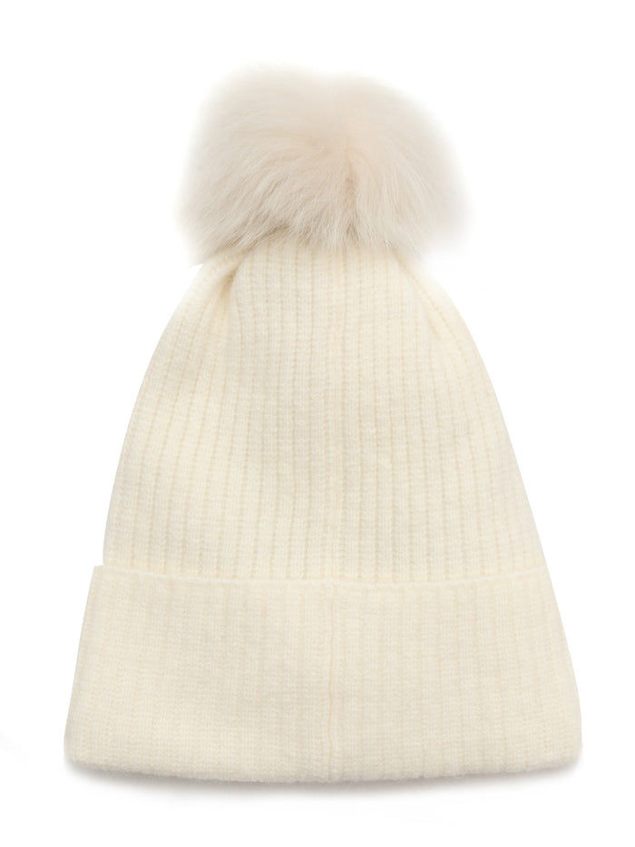 Alpaca Pom Hat Knitted Beanie