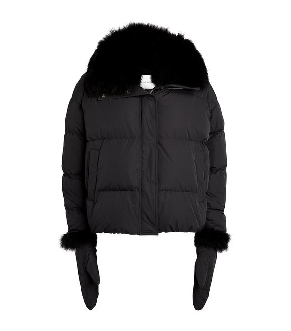 Yves Salomon 100% Polyester (outer) down jacket in black