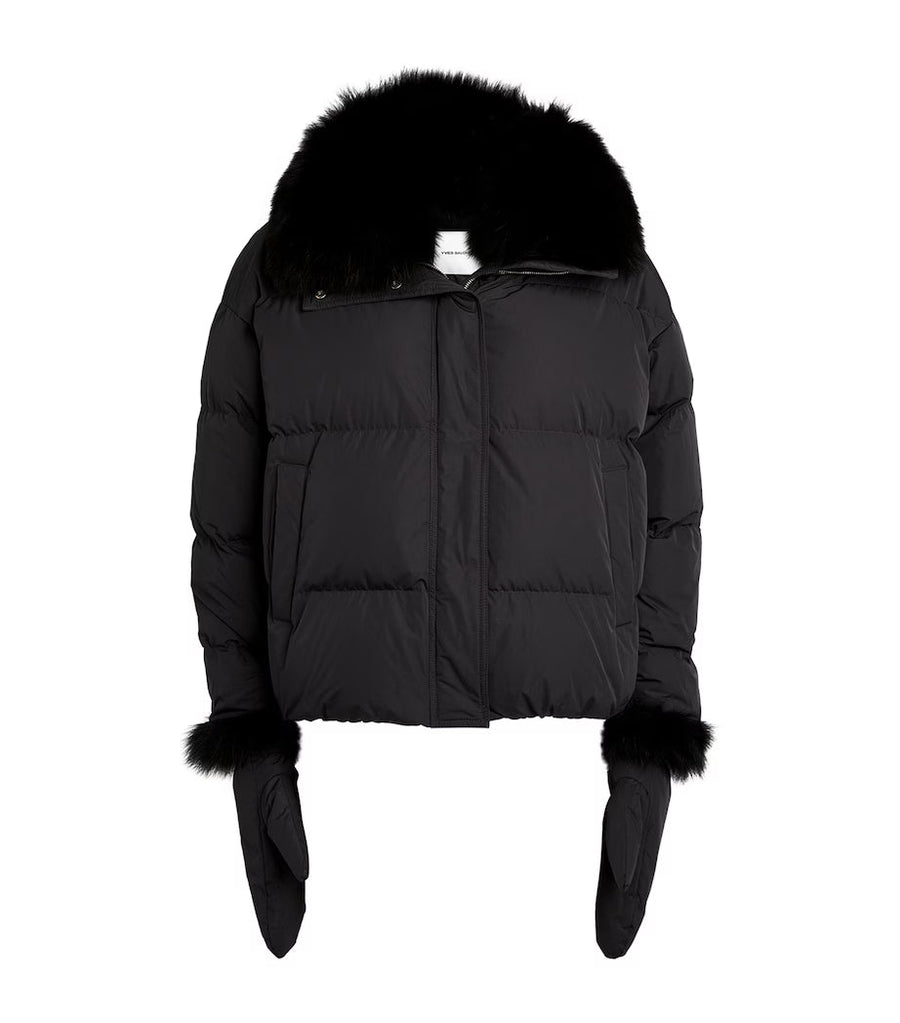 Yves Salomon 100% Polyester (outer) down jacket in black