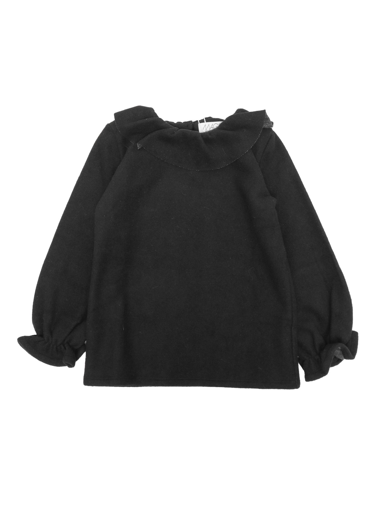 MILANO STITCHING SWEATER Black Crewneck