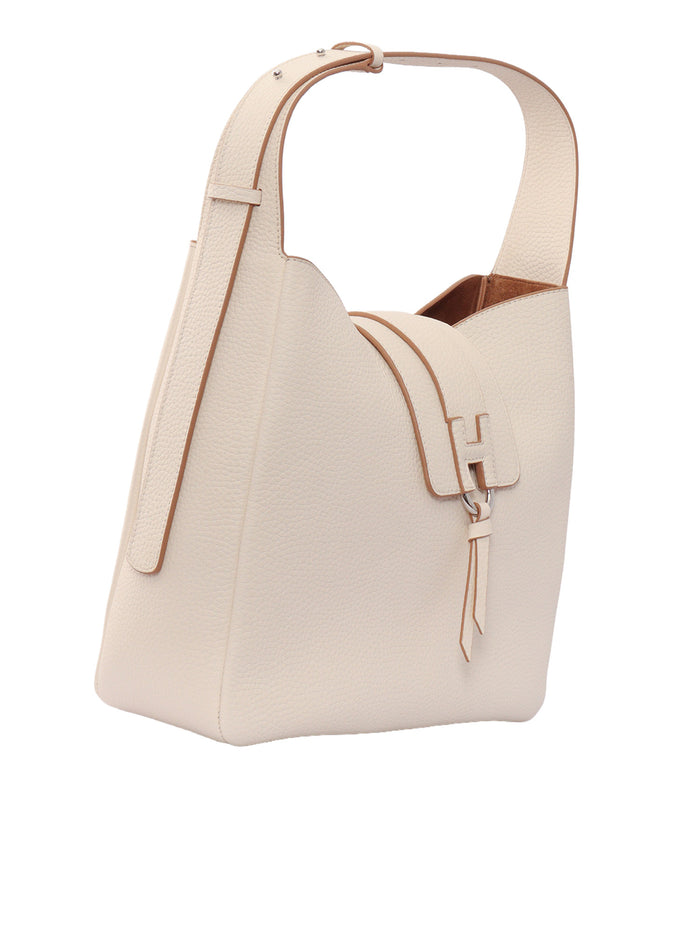H01X HOBO MINI VERTICALE BAG White Calfskin Lining Handbag