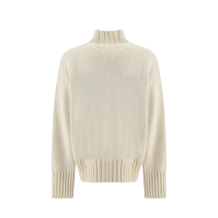 Jil Sander Wool And Silk Sweater White