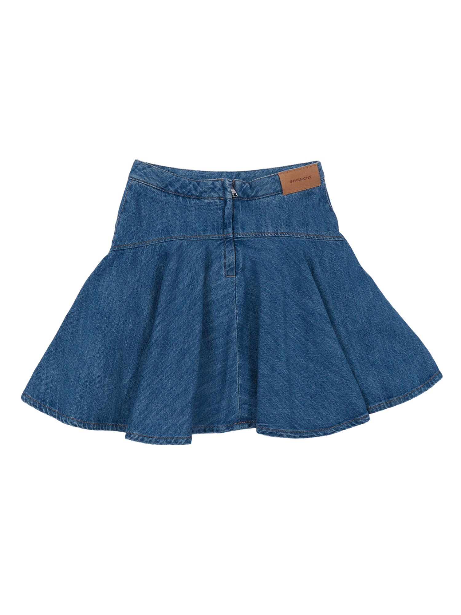 SKIRT IN DENIM Blue Cotton Fabric 2