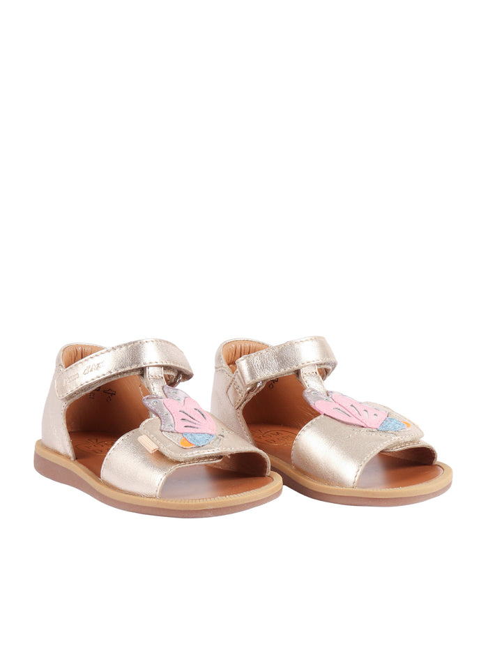 Poppy Papillon Shoes Gold Sandal