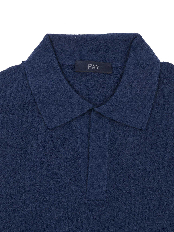 POLO Blue Cotton Polyamide Shirt