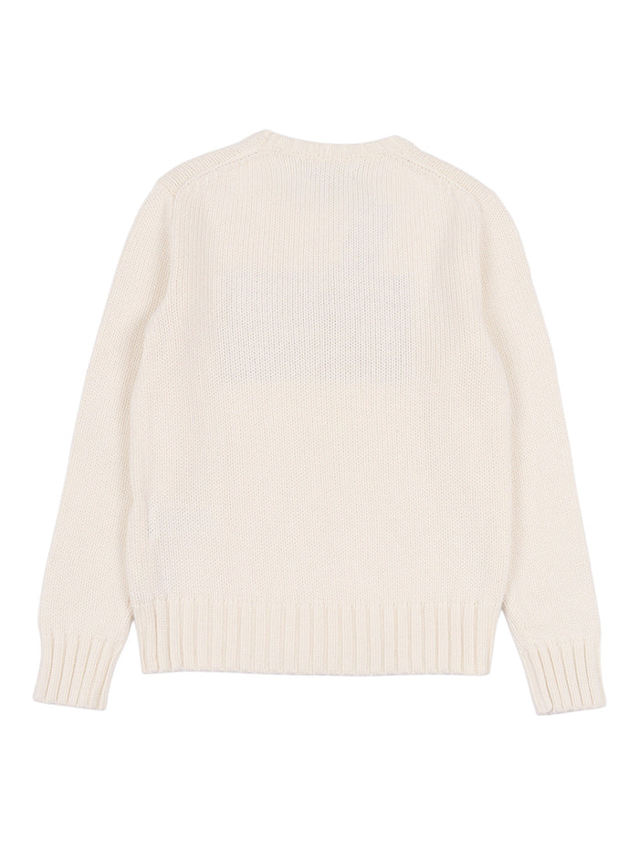 FLAG CN SWTR-TOPS-SWEATER White Cotton Crewneck