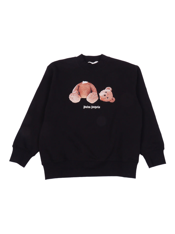 Palm Angels Bear Crewneck Boy Black Cotton