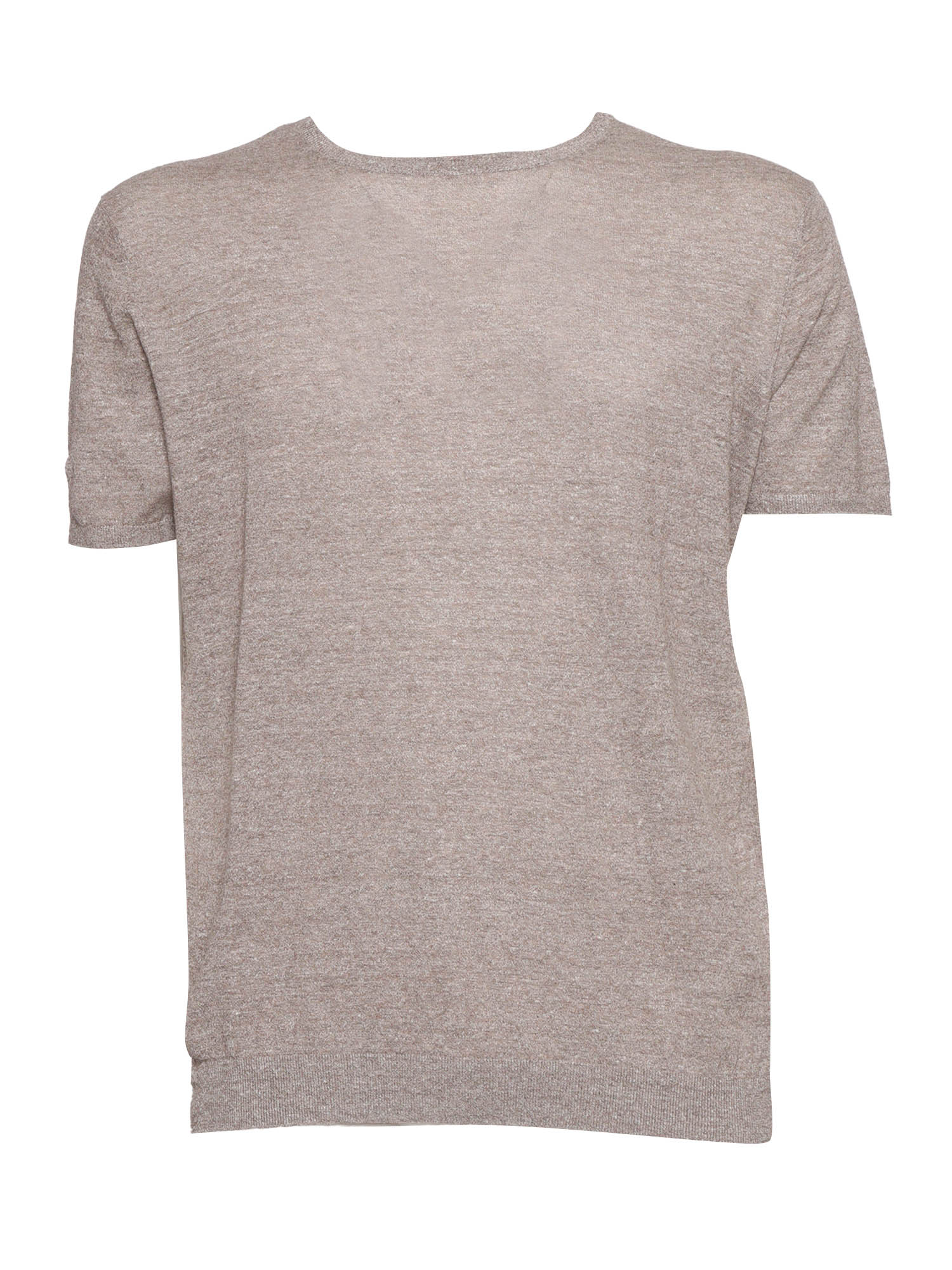 Sweater Brown Linen Cotton Crewneck