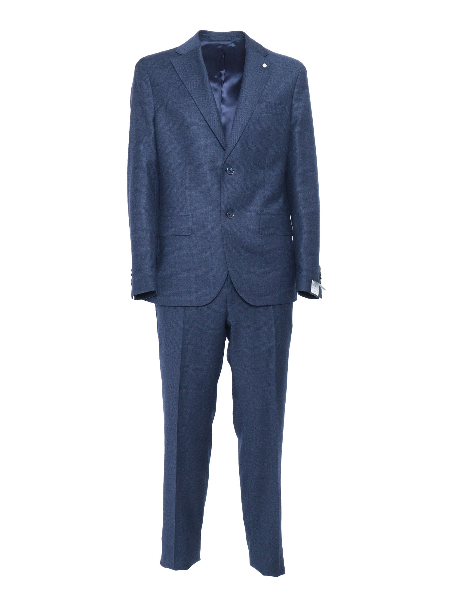 Man Suit Blue Single Breasted Jacket