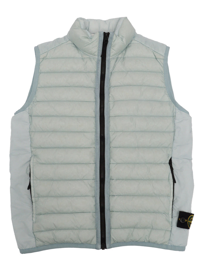 DOWN JACKET Light Blue Sleeveless Puffer