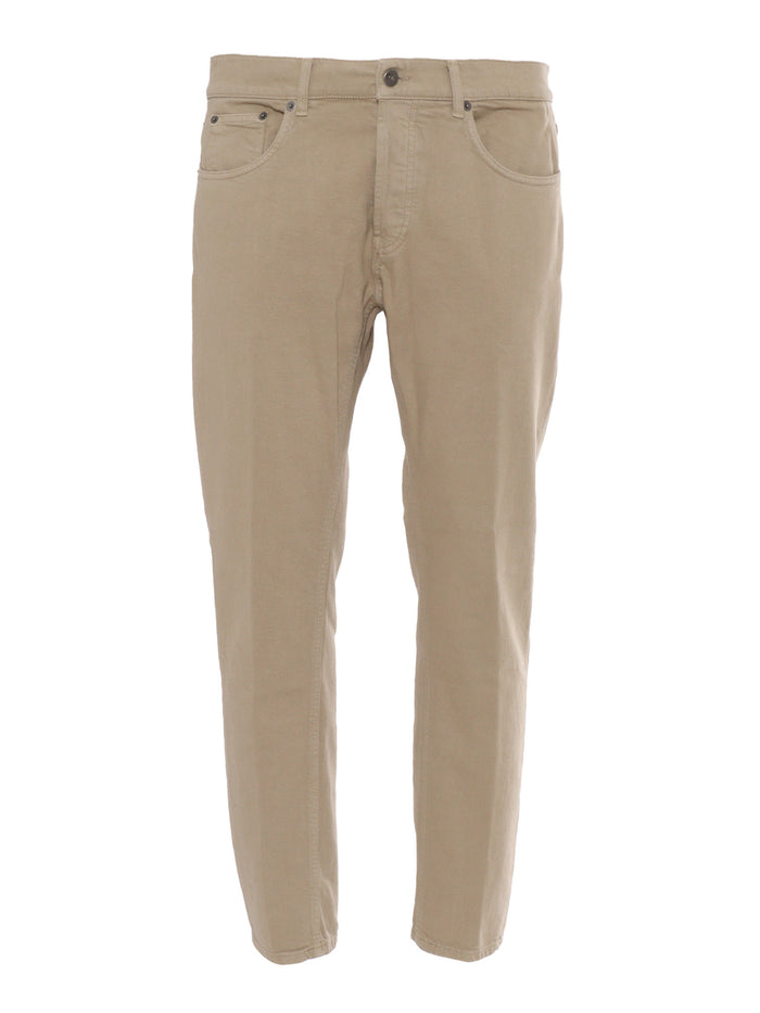 Dian Pants Beige Cotton Elastane Jean