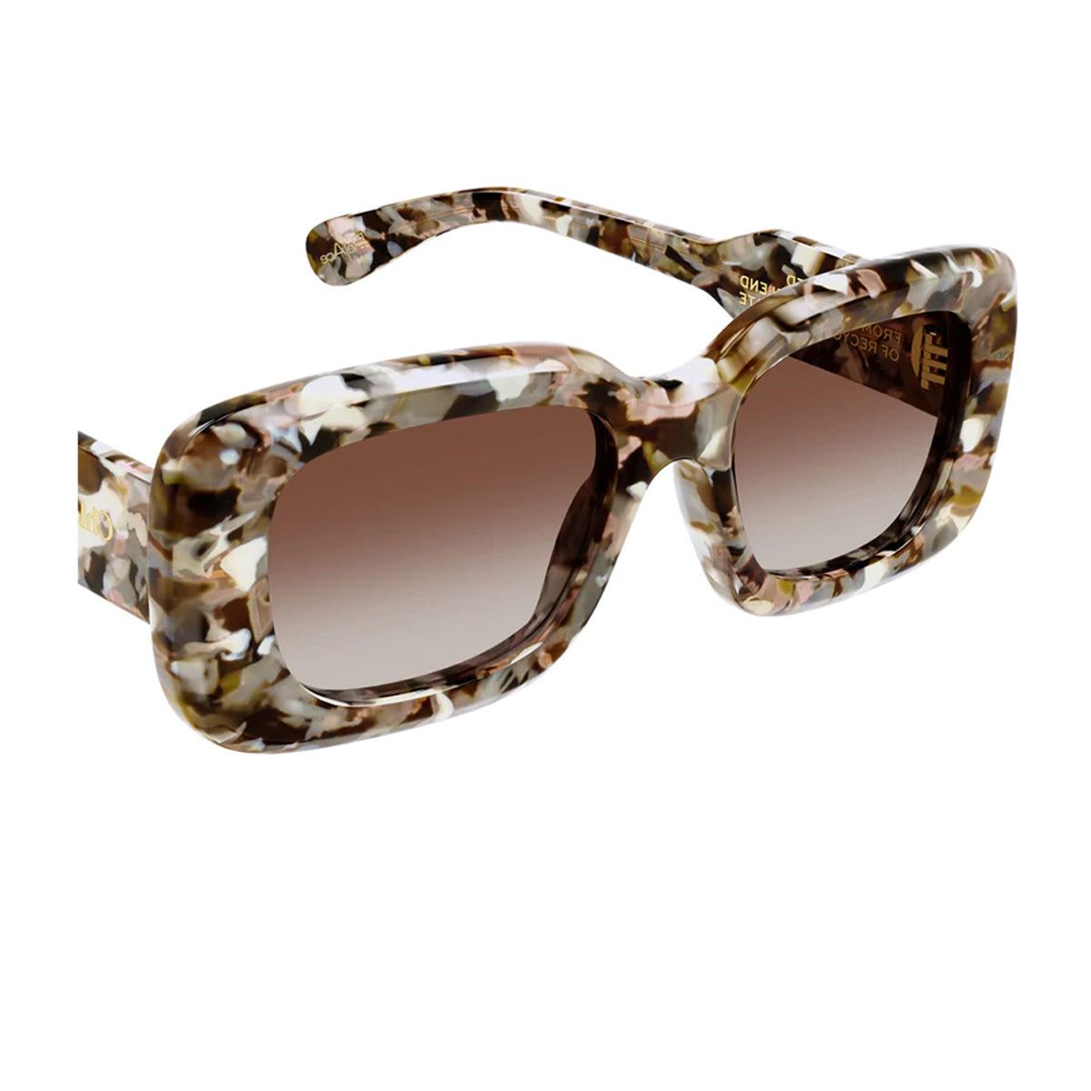 CH0188S 004 Beige Recycled Acetate Occhiali Sole