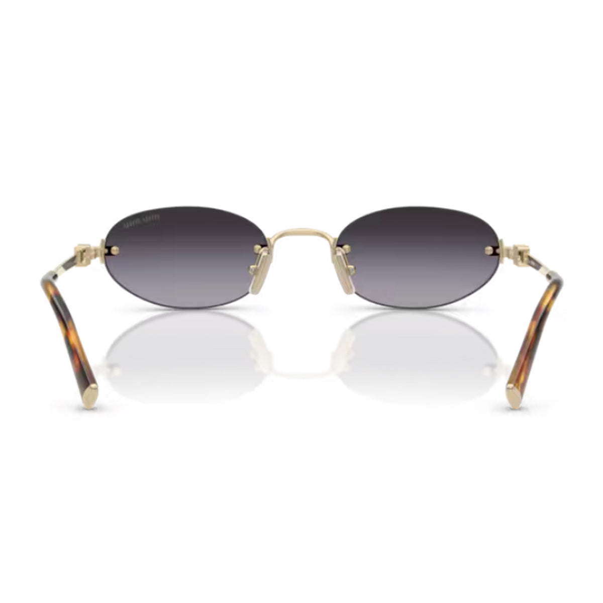Miu 0MU A54S Logo ZVN5D1 Oro Pallido Metal Occhiali Da Sole