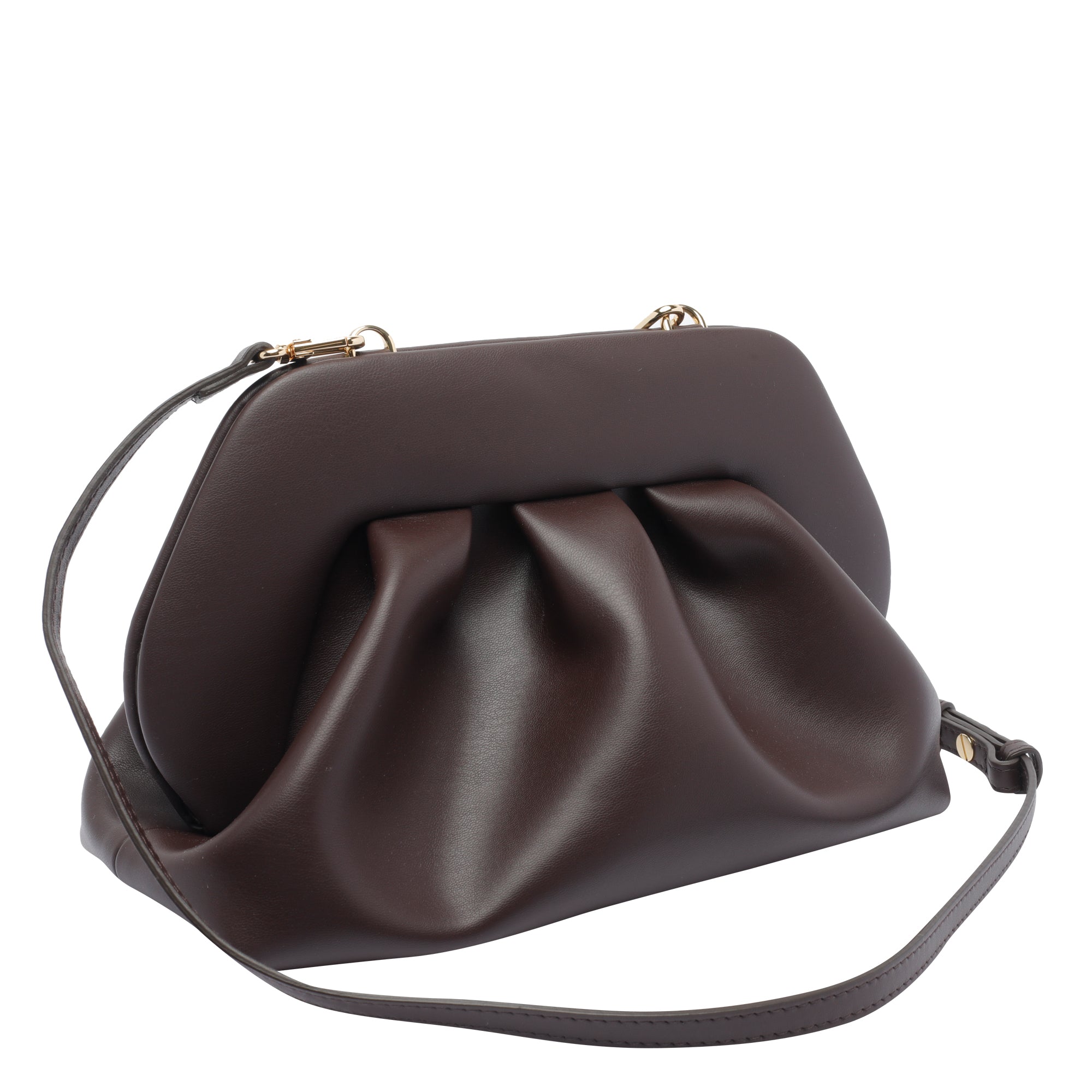 The Moire Bags Brown Tia Vegan Fabric