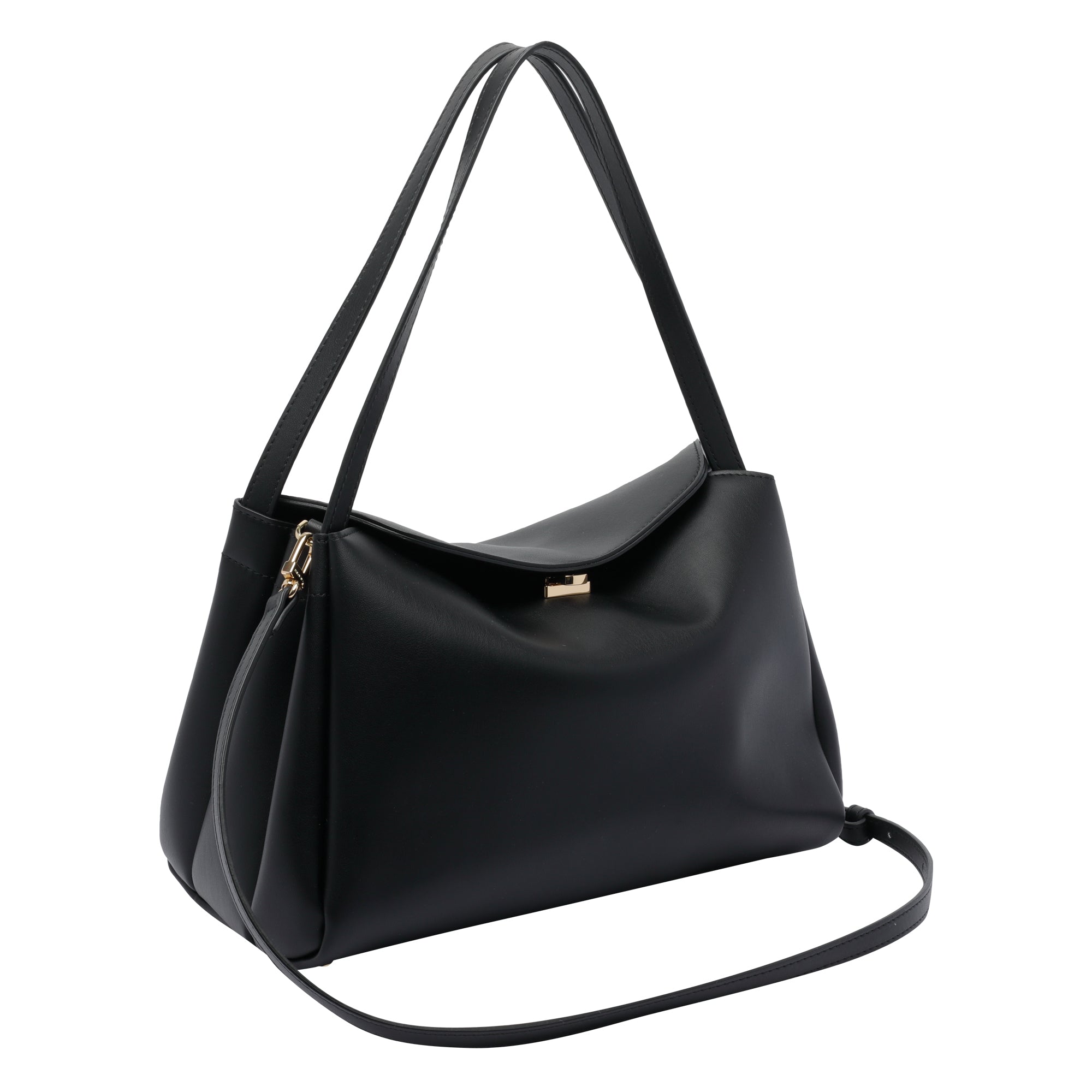 The Moire Bags Black Tia Vegan Fabric