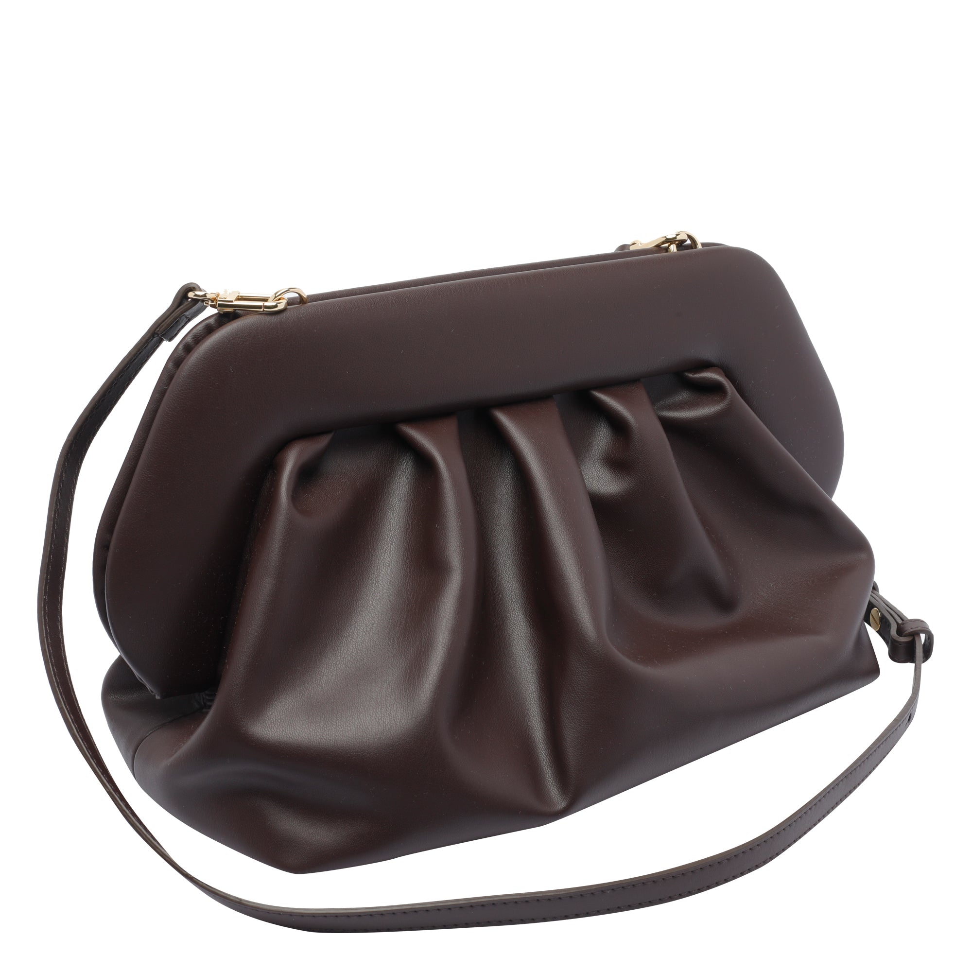 The Moire Bags Brown Tia Vegan Fabric