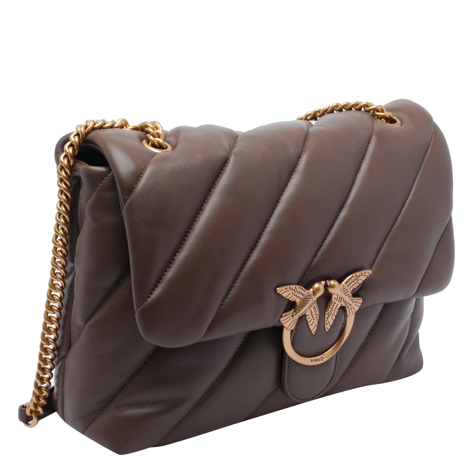 Pinko Bags Brown Calf Leather