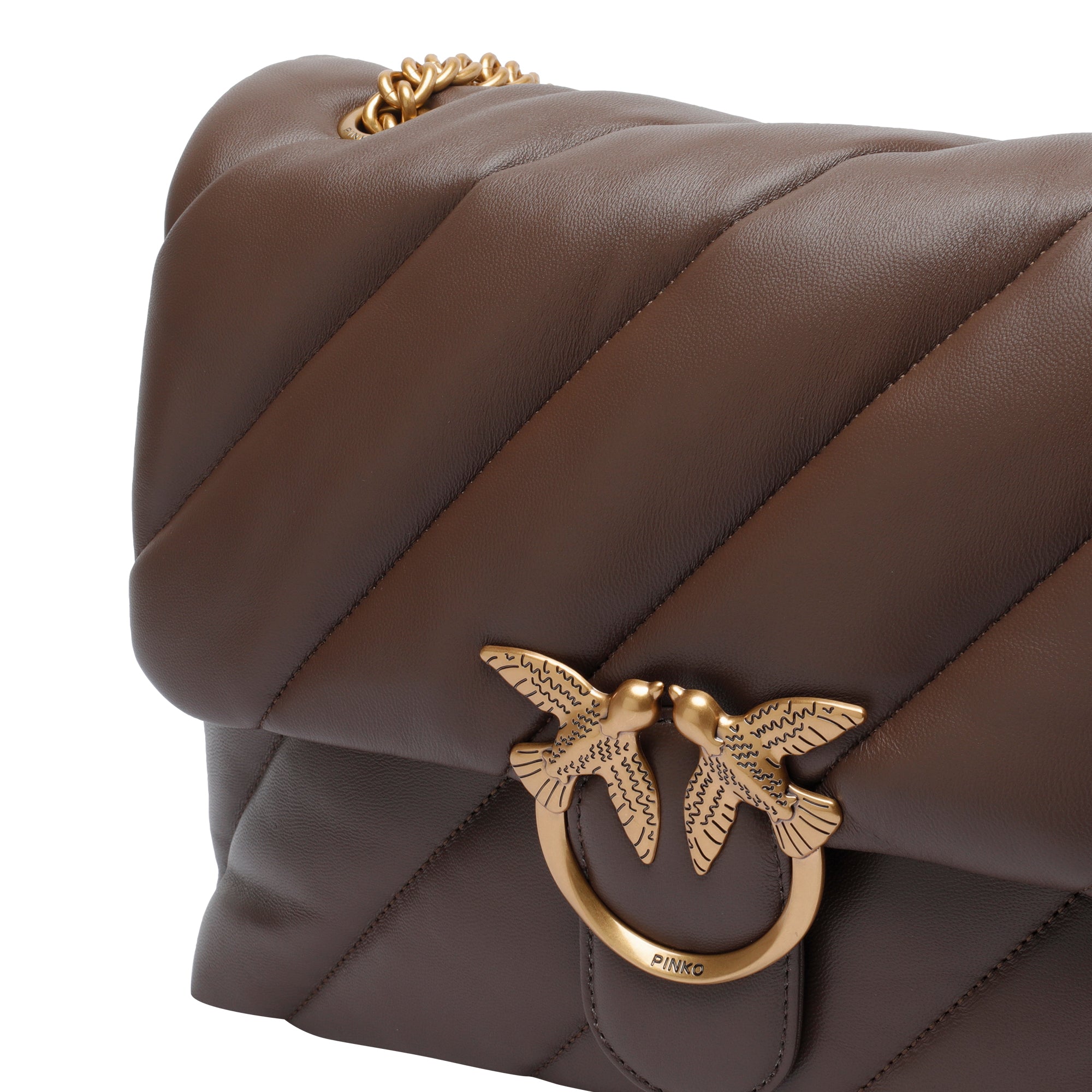 Pinko Bags Brown Calf Leather