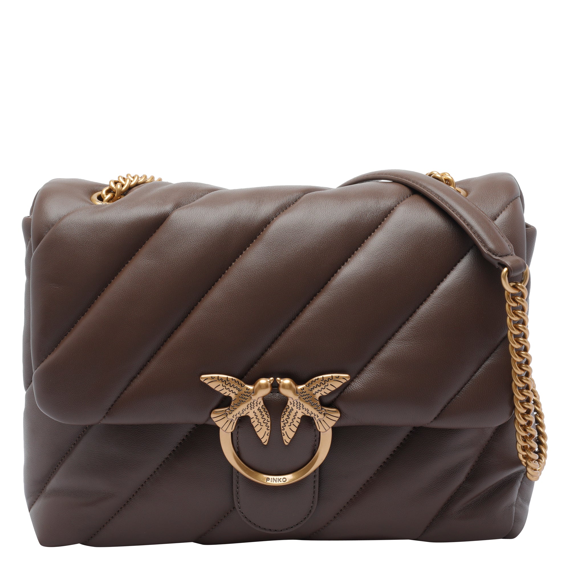 Pinko Bags Brown Calf Leather