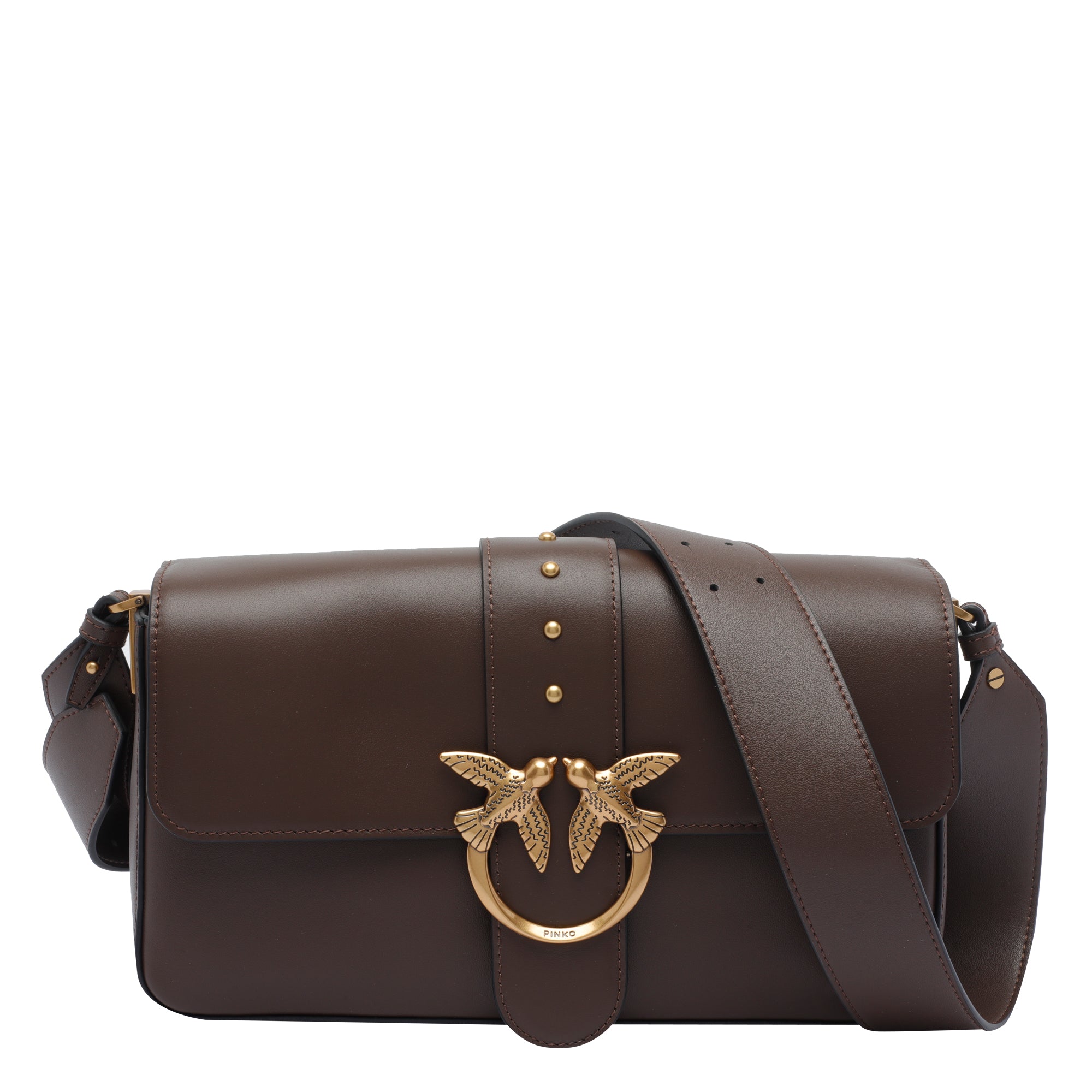 Pinko Bags Brown Calf Leather
