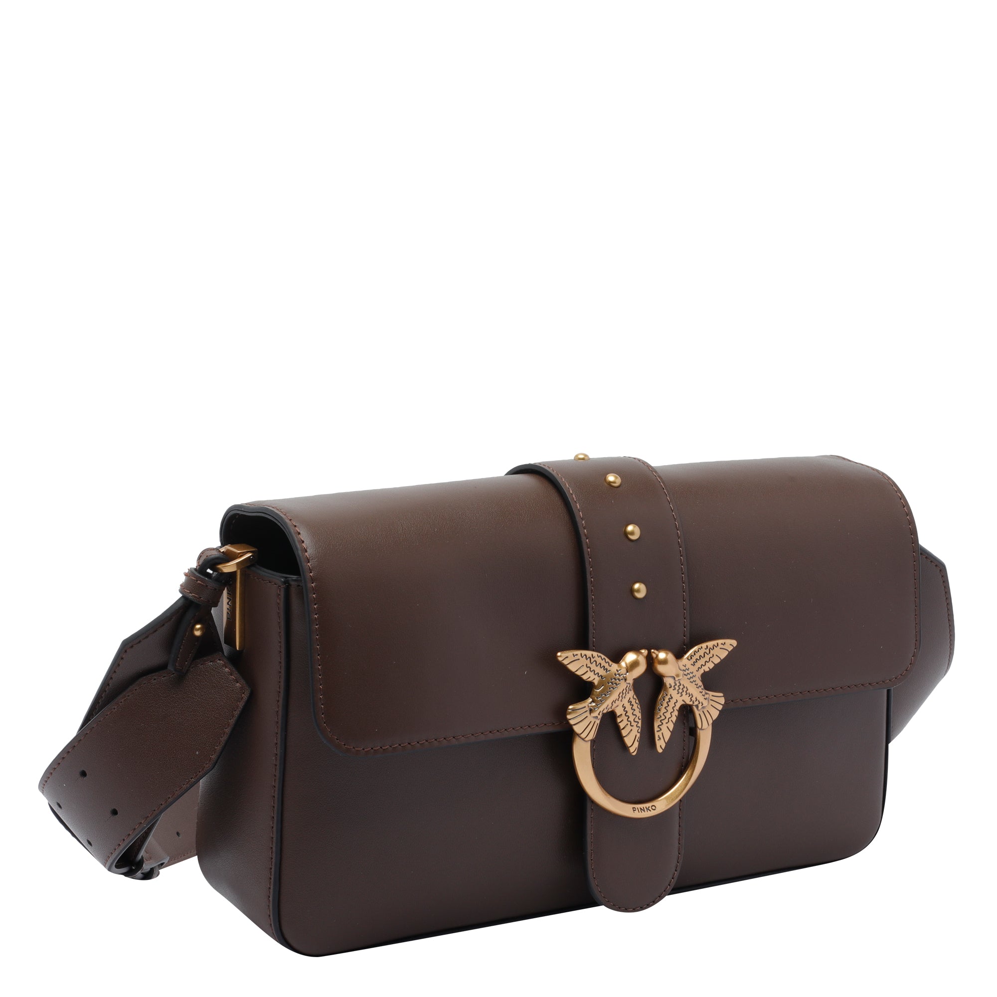 Pinko Bags Brown Calf Leather
