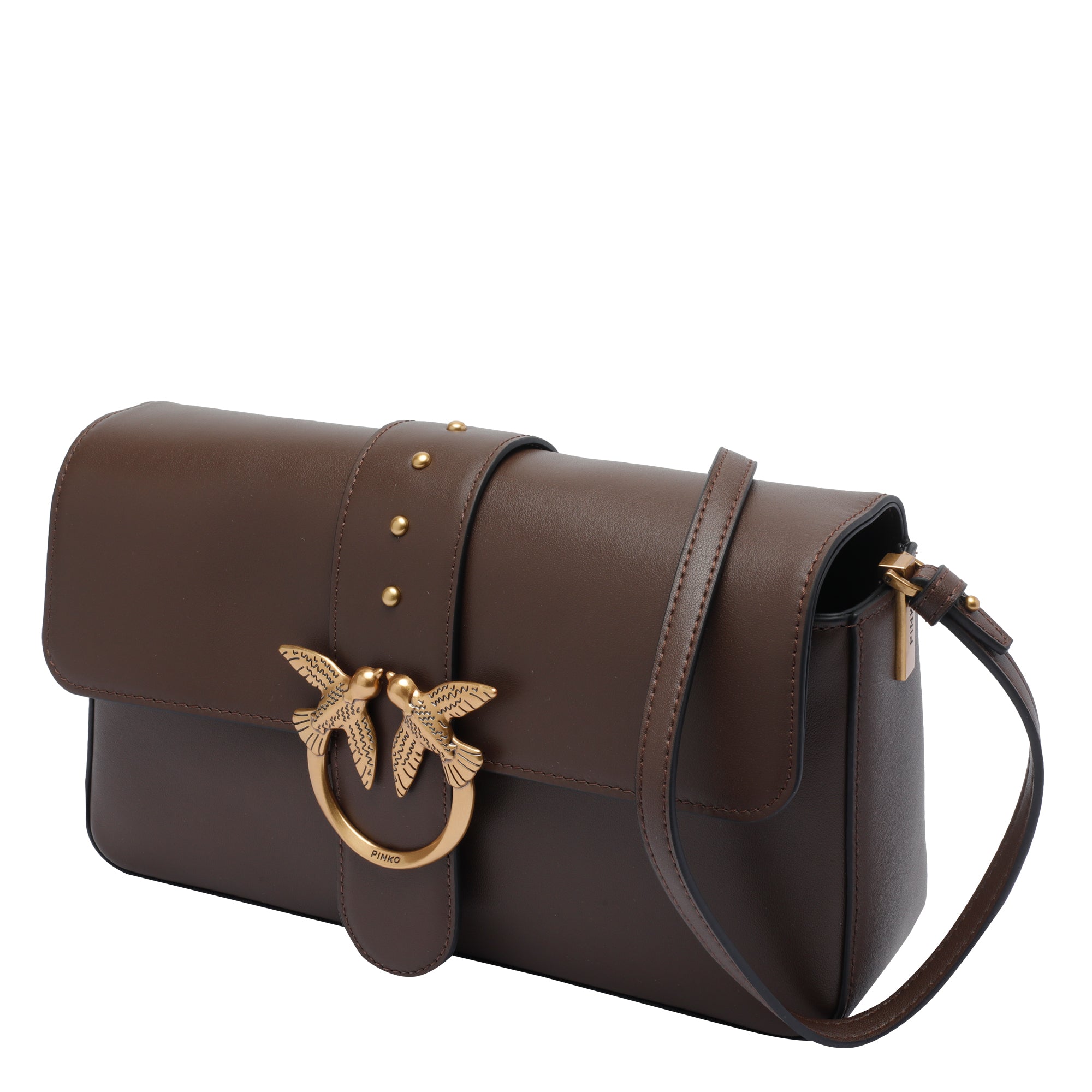 Pinko Bags Brown Calf Leather