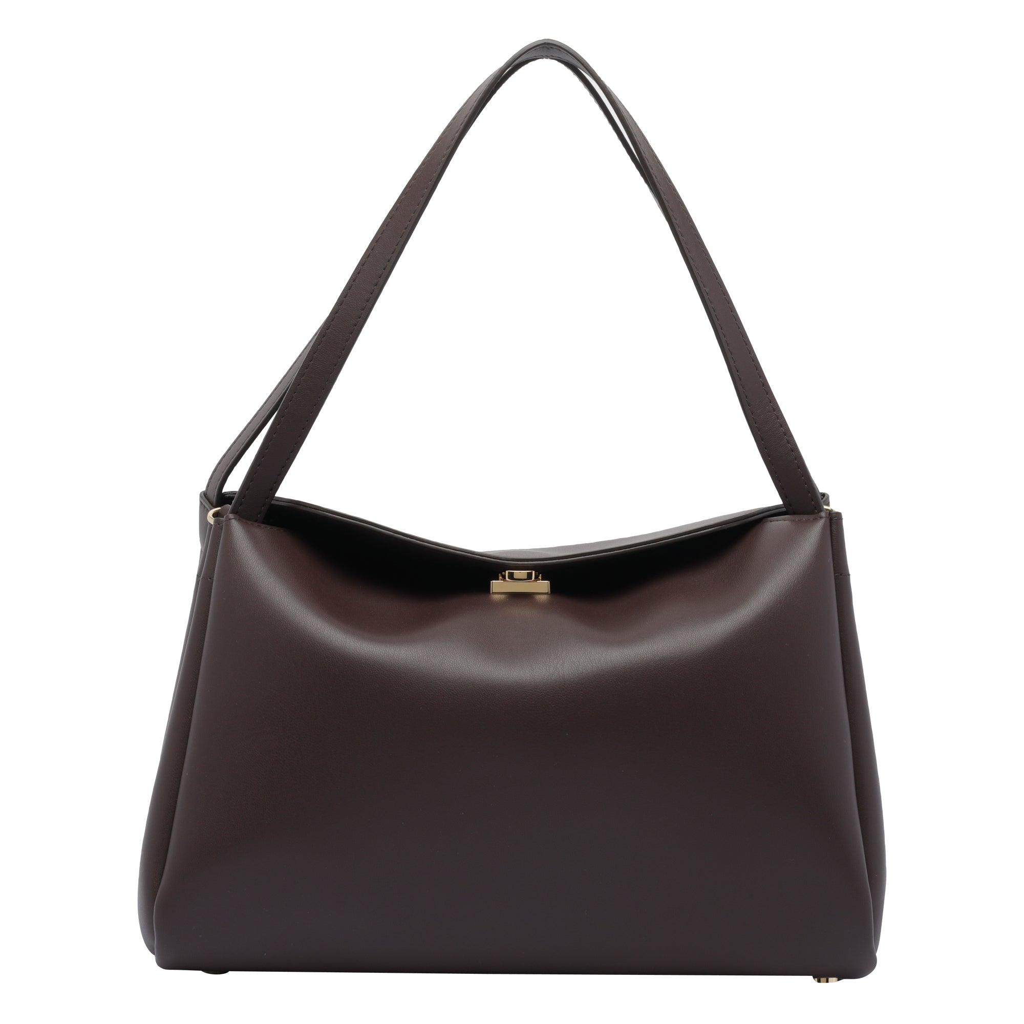 The Moire Bags Brown Tia Vegan Fabric