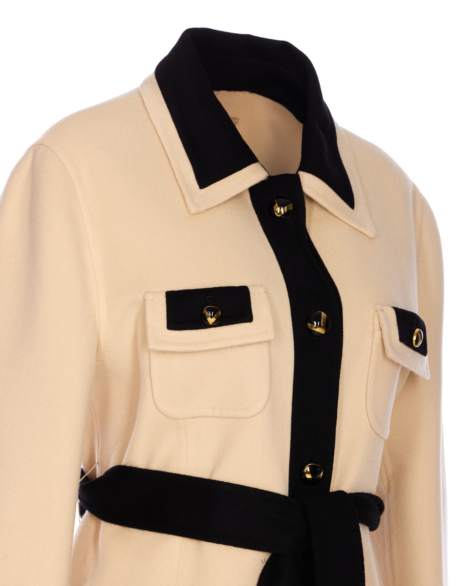 Valentino Garavani Coats Beige Virgin Wool