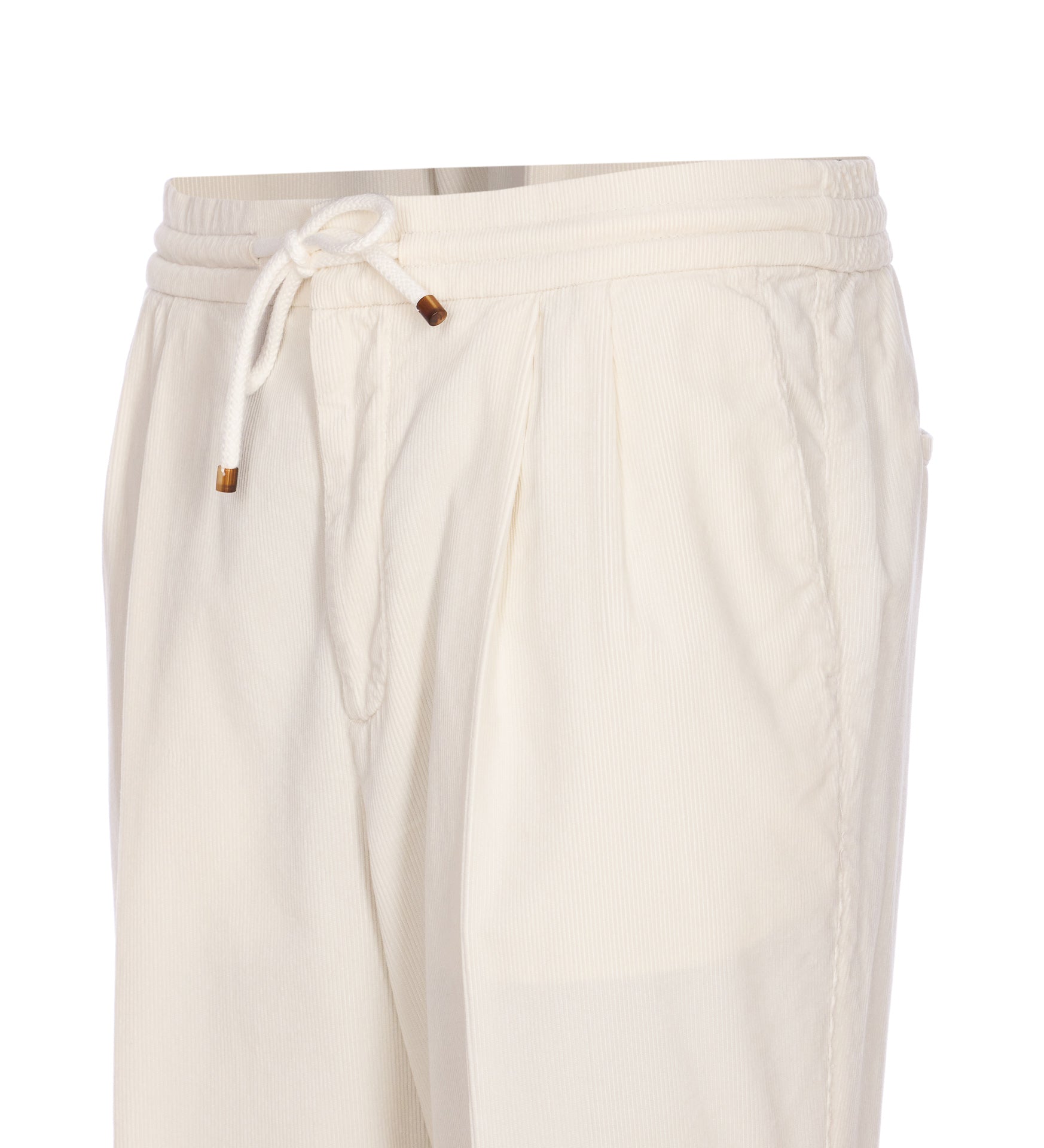 Brunello Cucinelli Trousers White Cotton