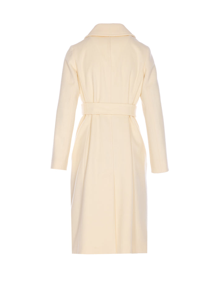 Max Mara Studio Coats White Virgin Wool