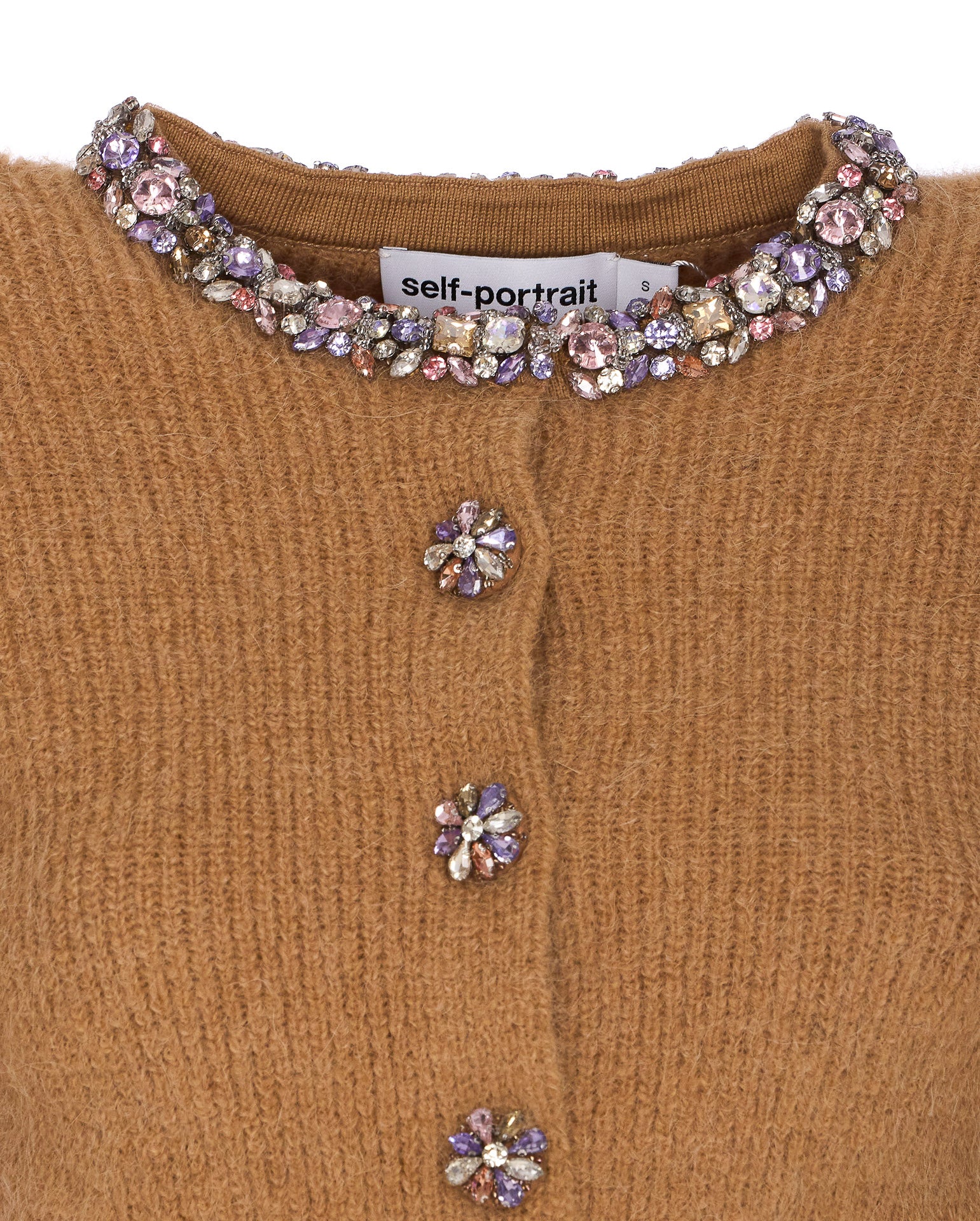 Self Portrait Sweaters Brown Polyester