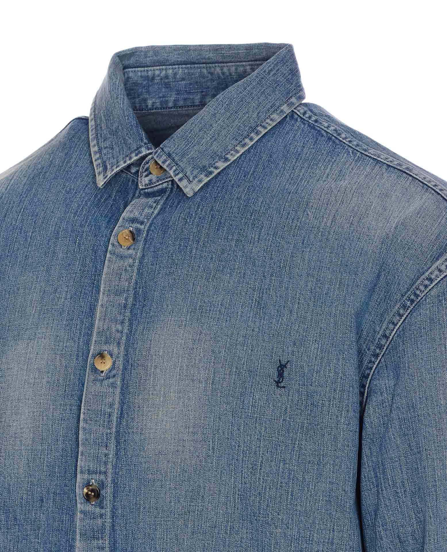 Saint Laurent Shirts Blue Cotton