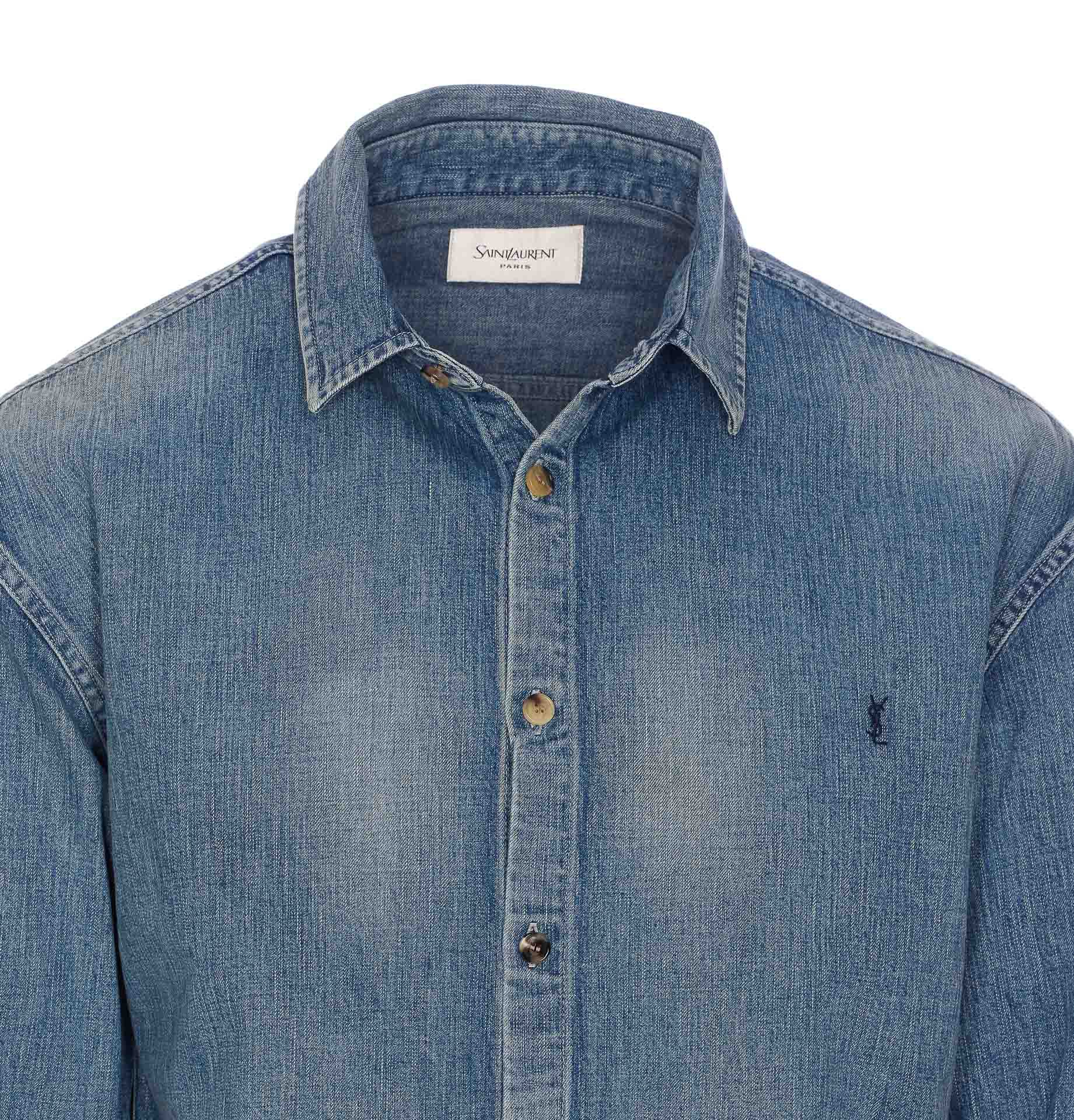 Saint Laurent Shirts Blue Cotton