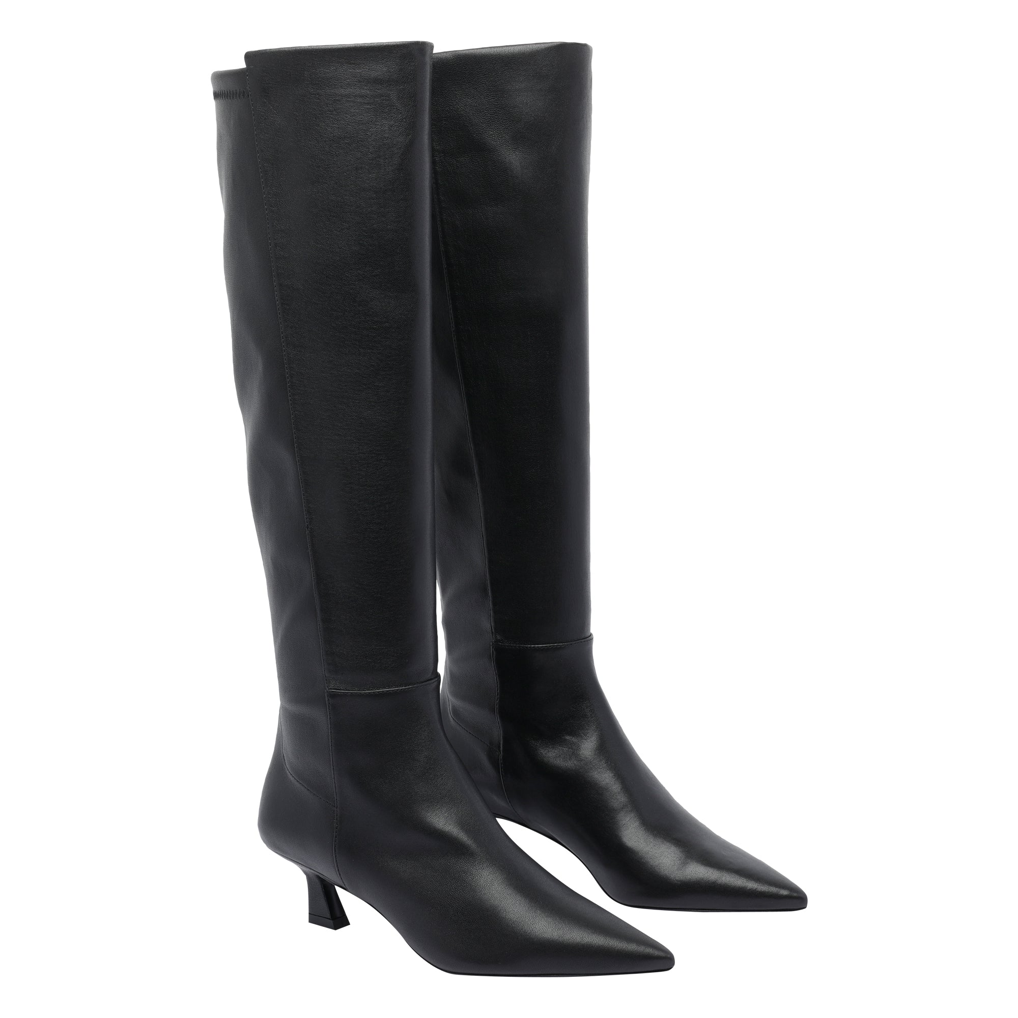 Stuart Weitzman Boots Black Calf Leather/leather Sole