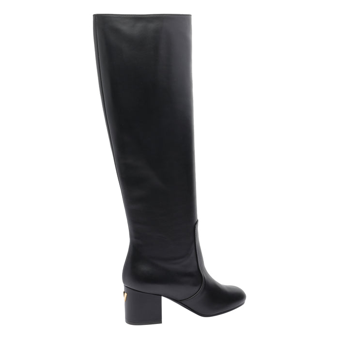 Via Roma 15 Boots Black Calf Leather/leather Sole