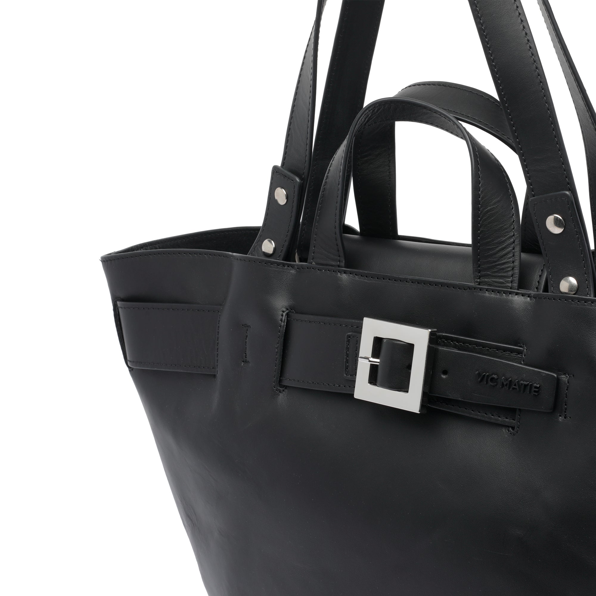 Vic Matie Bags Black Calf Leather