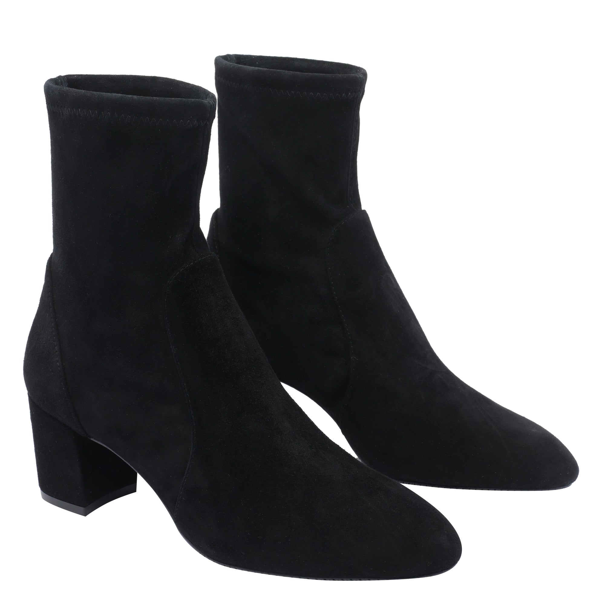 Stuart Weitzman Boots Black Suede Leather/rubber Sole