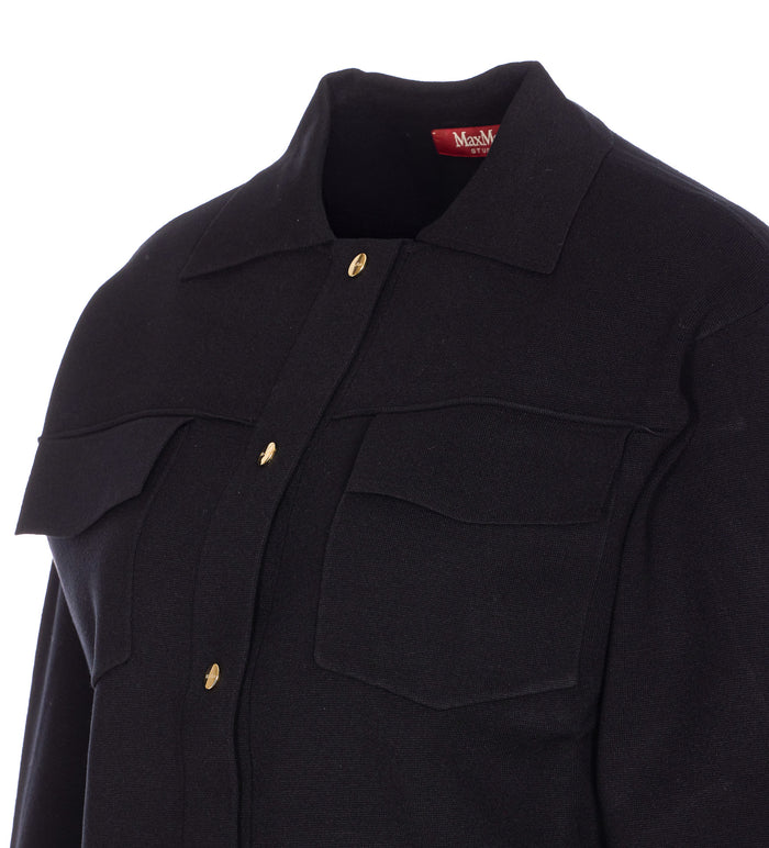 Max Mara Studio Jackets Black Viscose Polyester