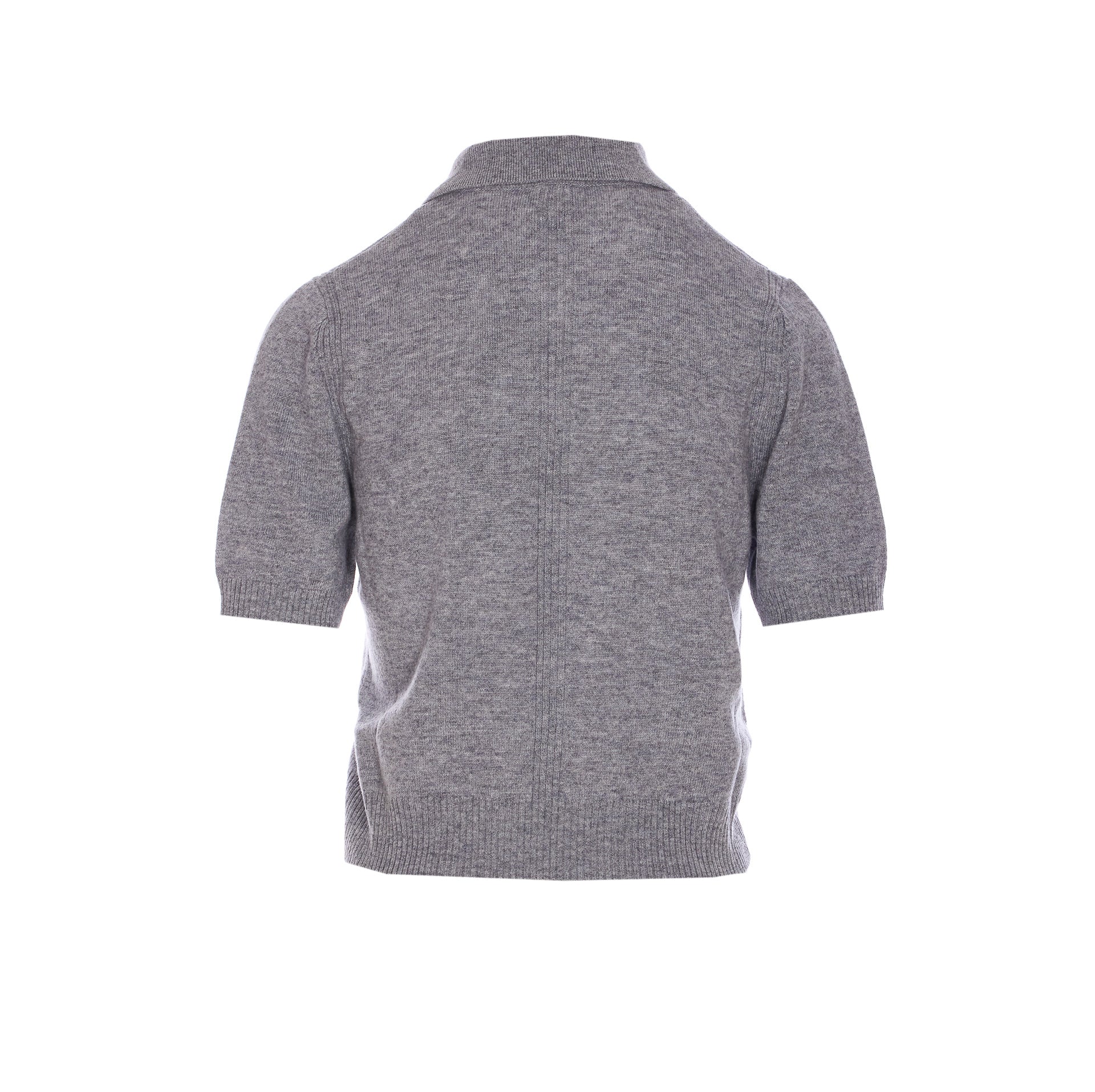 Pinko T-Shirts And Polos Grey Wool Cashmere