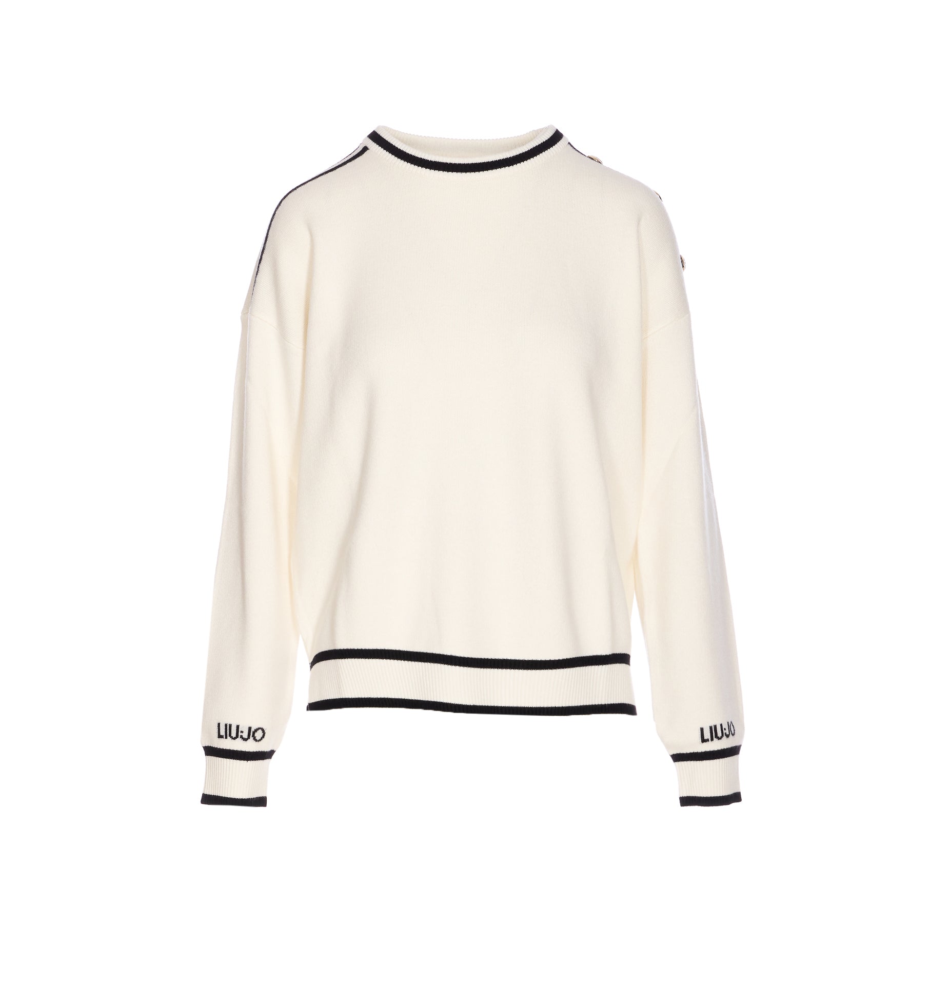 Liu Jo Sweaters White Viscose Polyamide Silk