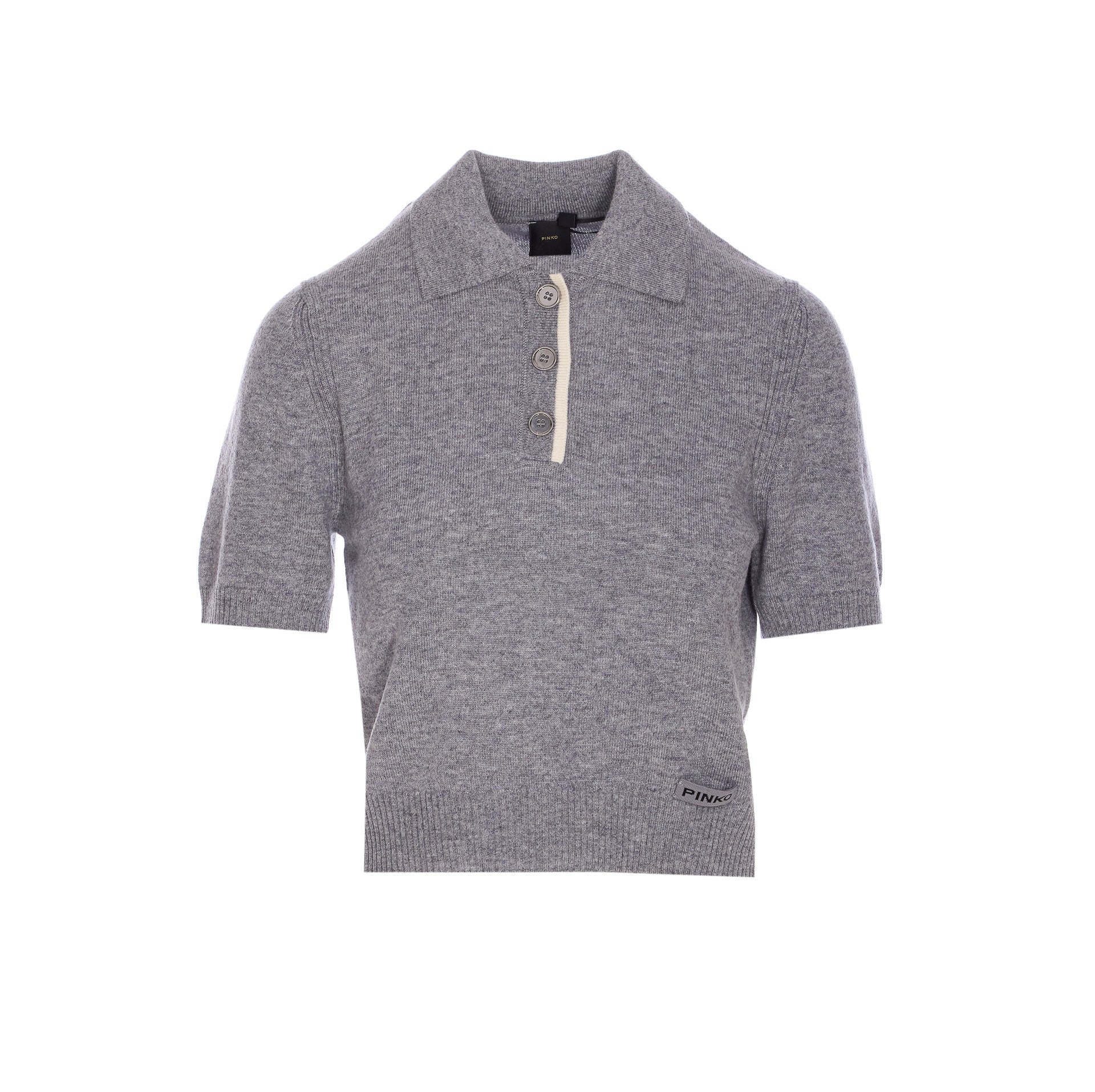 Pinko T-Shirts And Polos Grey Wool Cashmere