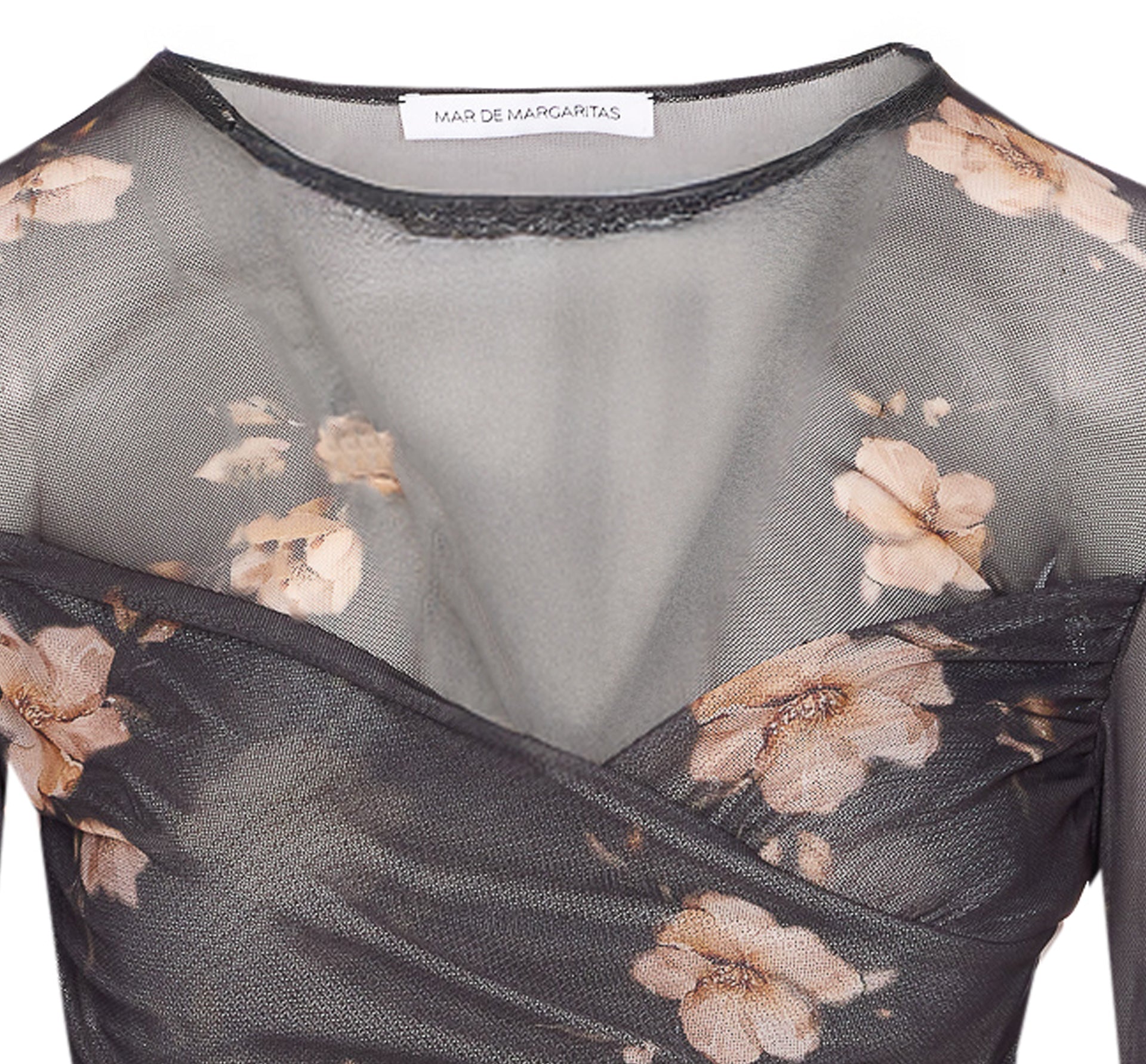 MAR DE MARGARITAS Top Black Polyester Elastane