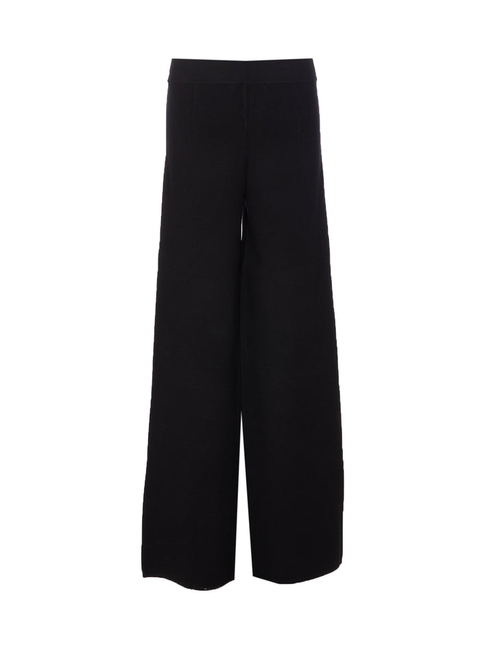 Max Mara Studio Trousers Black Viscose Polyester